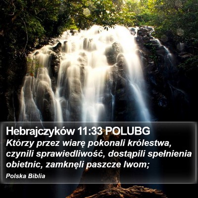 Hebrajczyków 11:33 POLUBG Bible Verse Image