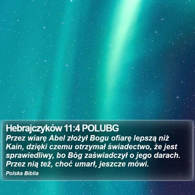 Hebrajczyków 11:4 POLUBG Bible Verse Image