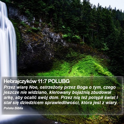 Hebrajczyków 11:7 POLUBG Bible Verse Image