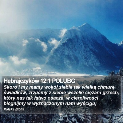 Hebrajczyków 12:1 POLUBG Bible Verse Image