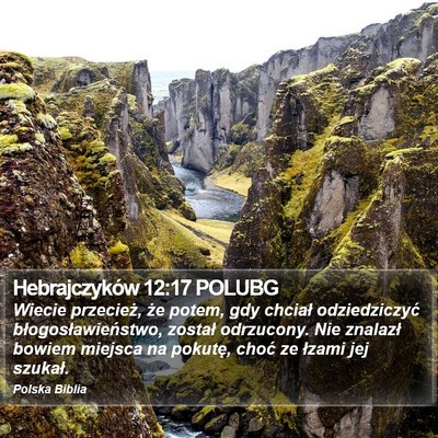 Hebrajczyków 12:17 POLUBG Bible Verse Image