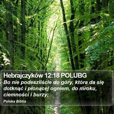 Hebrajczyków 12:18 POLUBG Bible Verse Image