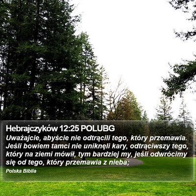 Hebrajczyków 12:25 POLUBG Bible Verse Image