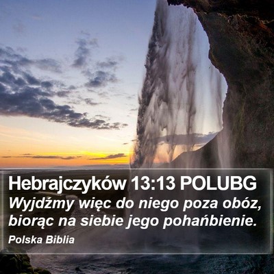 Hebrajczyków 13:13 POLUBG Bible Verse Image