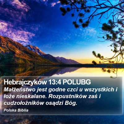 Hebrajczyków 13:4 POLUBG Bible Verse Image
