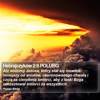 Hebrajczyków 2:9 POLUBG Bible Verse Image