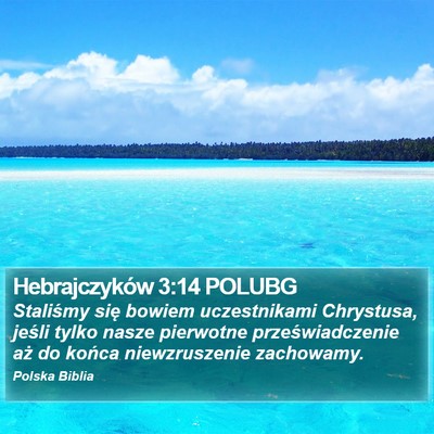 Hebrajczyków 3:14 POLUBG Bible Verse Image