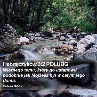 Hebrajczyków 3:2 POLUBG Bible Verse Image