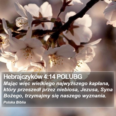 Hebrajczyków 4:14 POLUBG Bible Verse Image