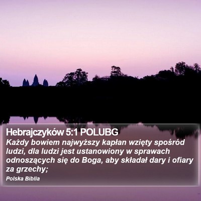 Hebrajczyków 5:1 POLUBG Bible Verse Image