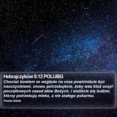 Hebrajczyków 5:12 POLUBG Bible Verse Image