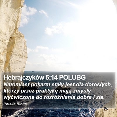 Hebrajczyków 5:14 POLUBG Bible Verse Image