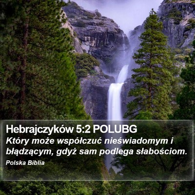 Hebrajczyków 5:2 POLUBG Bible Verse Image