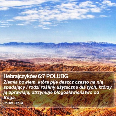Hebrajczyków 6:7 POLUBG Bible Verse Image