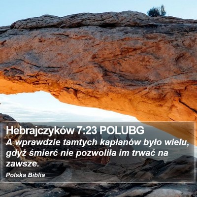 Hebrajczyków 7:23 POLUBG Bible Verse Image