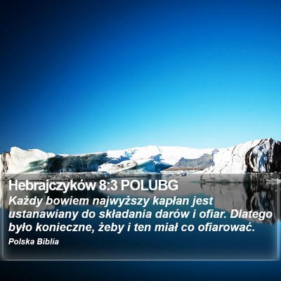 Hebrajczyków 8:3 POLUBG Bible Verse Image