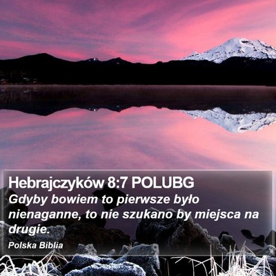 Hebrajczyków 8:7 POLUBG Bible Verse Image