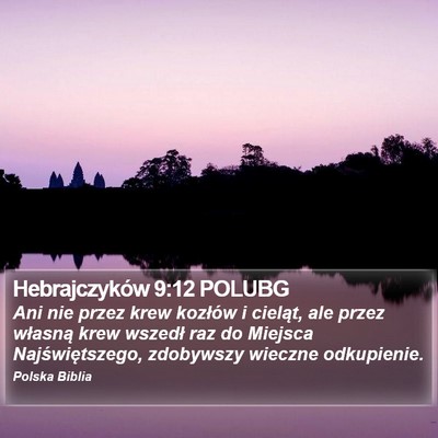 Hebrajczyków 9:12 POLUBG Bible Verse Image