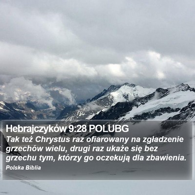 Hebrajczyków 9:28 POLUBG Bible Verse Image