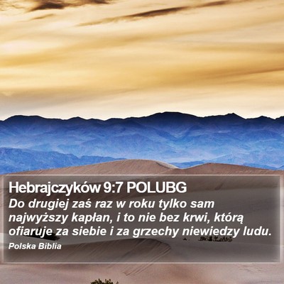 Hebrajczyków 9:7 POLUBG Bible Verse Image