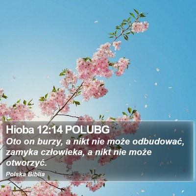 Hioba 12:14 POLUBG Bible Verse Image