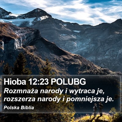 Hioba 12:23 POLUBG Bible Verse Image