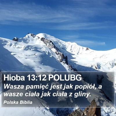 Hioba 13:12 POLUBG Bible Verse Image