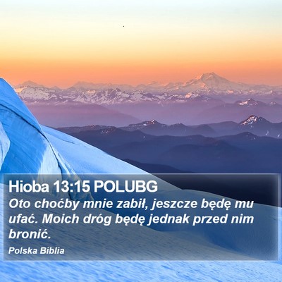 Hioba 13:15 POLUBG Bible Verse Image