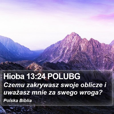 Hioba 13:24 POLUBG Bible Verse Image