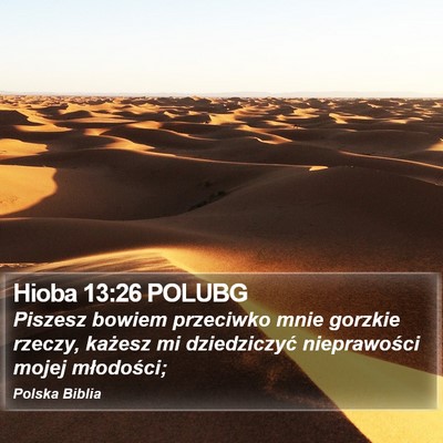 Hioba 13:26 POLUBG Bible Verse Image