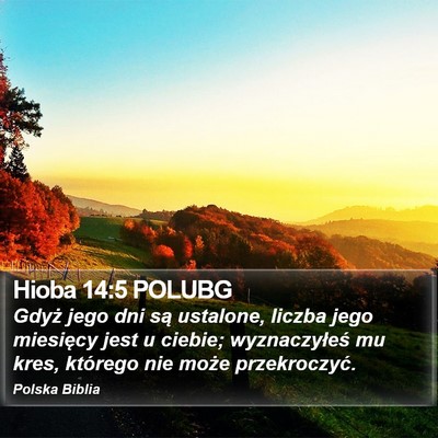 Hioba 14:5 POLUBG Bible Verse Image