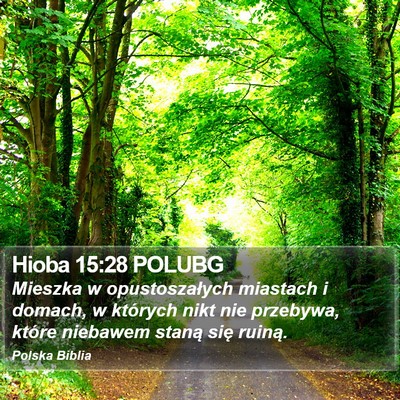 Hioba 15:28 POLUBG Bible Verse Image