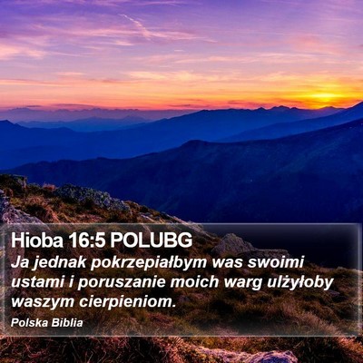 Hioba 16:5 POLUBG Bible Verse Image