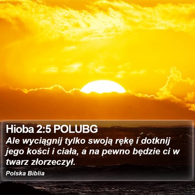 Hioba 2:5 POLUBG Bible Verse Image
