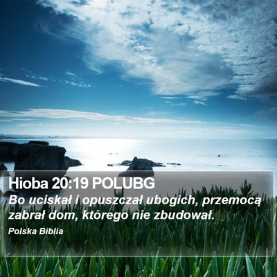 Hioba 20:19 POLUBG Bible Verse Image