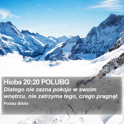 Hioba 20:20 POLUBG Bible Verse Image