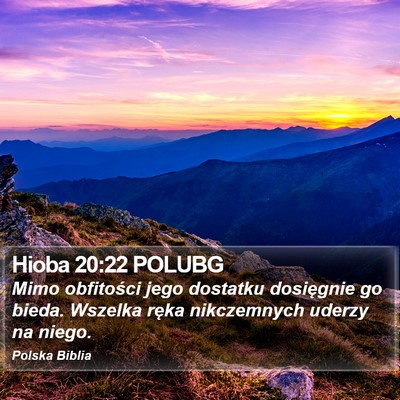 Hioba 20:22 POLUBG Bible Verse Image
