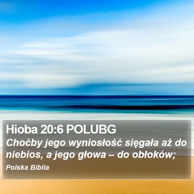 Hioba 20:6 POLUBG Bible Verse Image