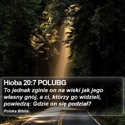 Hioba 20:7 POLUBG Bible Verse Image