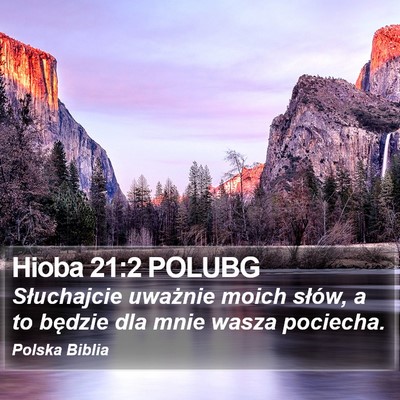 Hioba 21:2 POLUBG Bible Verse Image