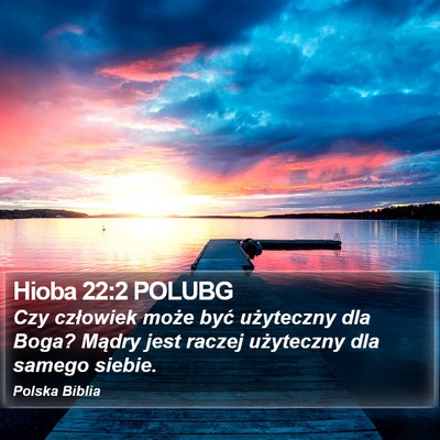 Hioba 22:2 POLUBG Bible Verse Image