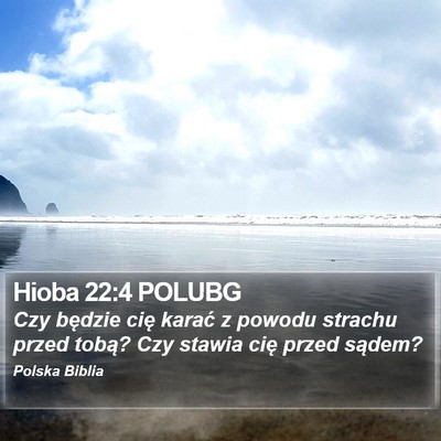 Hioba 22:4 POLUBG Bible Verse Image