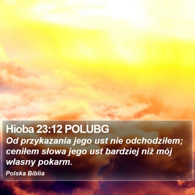 Hioba 23:12 POLUBG Bible Verse Image