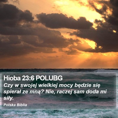 Hioba 23:6 POLUBG Bible Verse Image