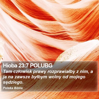 Hioba 23:7 POLUBG Bible Verse Image
