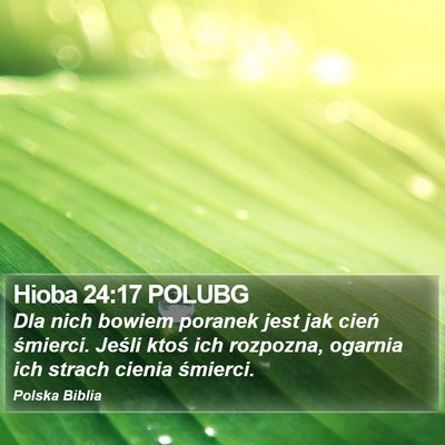 Hioba 24:17 POLUBG Bible Verse Image