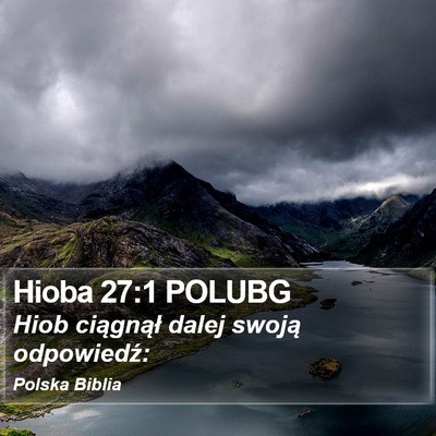 Hioba 27:1 POLUBG Bible Verse Image