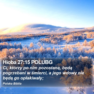 Hioba 27:15 POLUBG Bible Verse Image