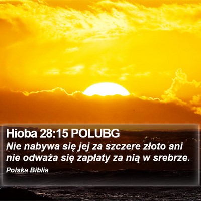 Hioba 28:15 POLUBG Bible Verse Image