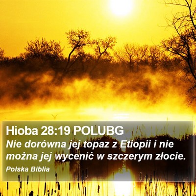 Hioba 28:19 POLUBG Bible Verse Image